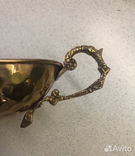 Жардиньерка, кашпо, конфетница латунь