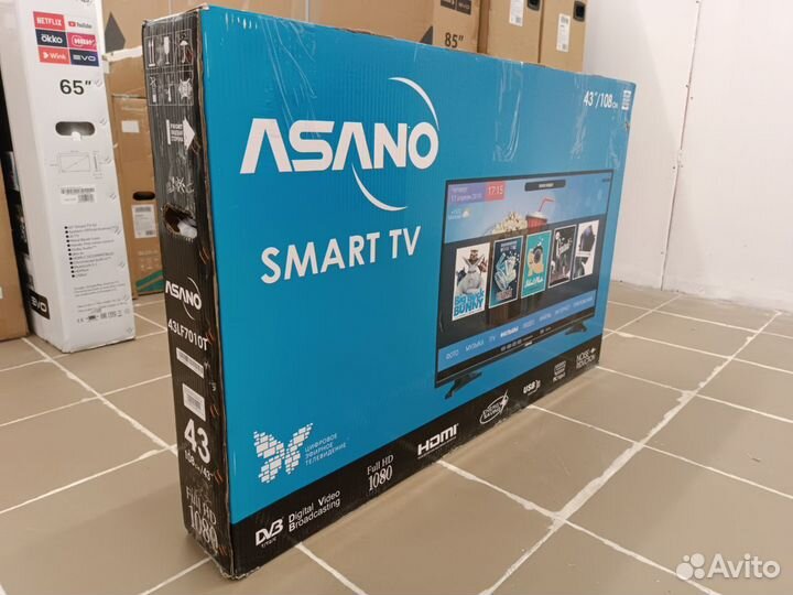 SMART TV Телевизор asano 43 дюйма