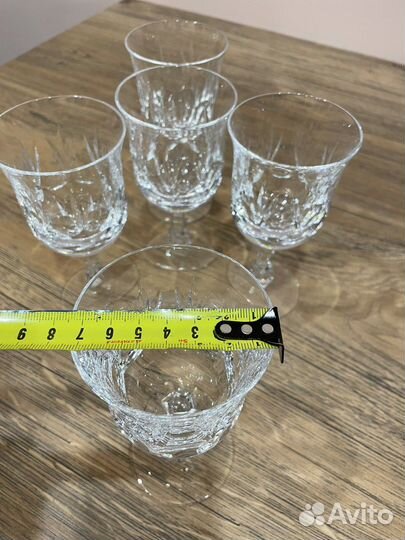 Хрустальные фужеры бокалы 5шт и 4 шт