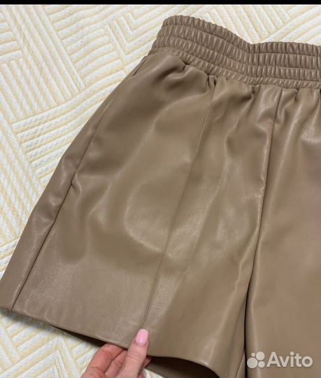 Шорты женские кожаные