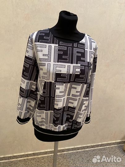 Блузка серая fendi FF 46 размер