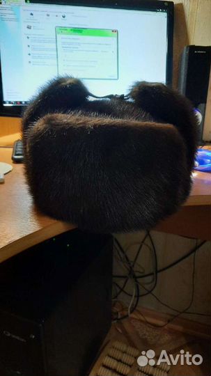 Норковая шапка мужская ушанка