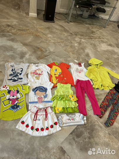 Пакет летней одежды для девочки 128-134