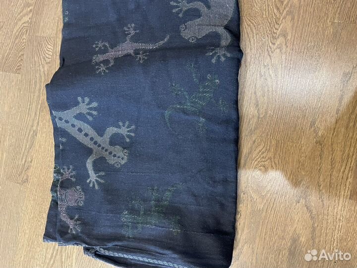 Слинг шарф didymos гекконы со льном размер 6