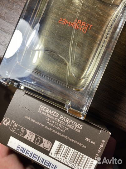 Туалетная вода terre D'hermes 100 ml оригинал