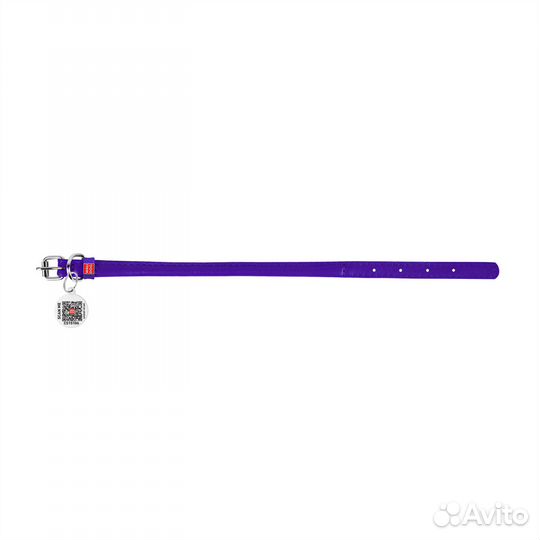 Ошейник waudog glamour для собак круглый кожаный с