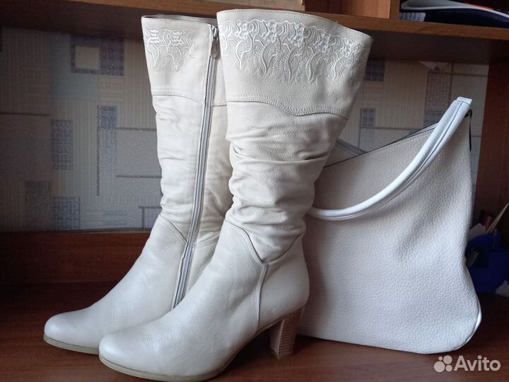 Сапоги женские натуральная кожа новые