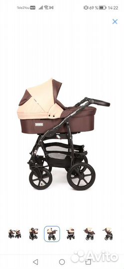 Коляска 2 в 1 новая babyton rocky