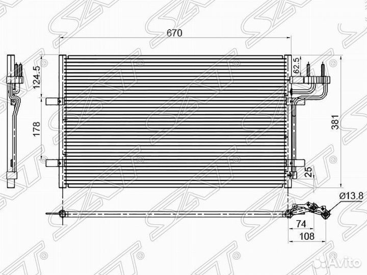 Радиатор кондиционера ford focus II /C-MAX 05