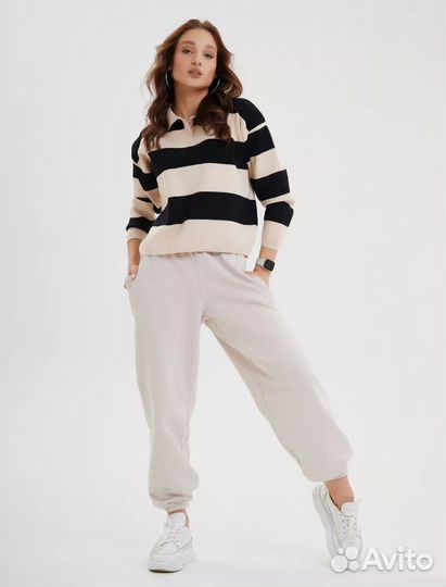 Свитер Поло в полоску женский