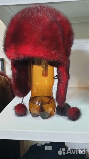 Норковая ушанка женская