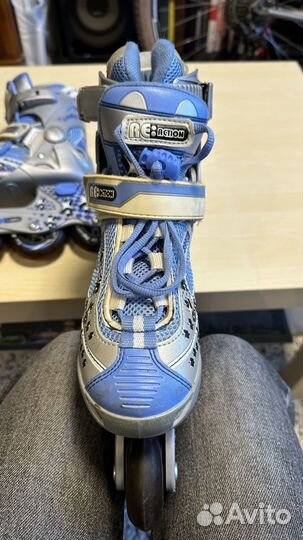 Ролики детские раздвижные Re:action р-р34-37