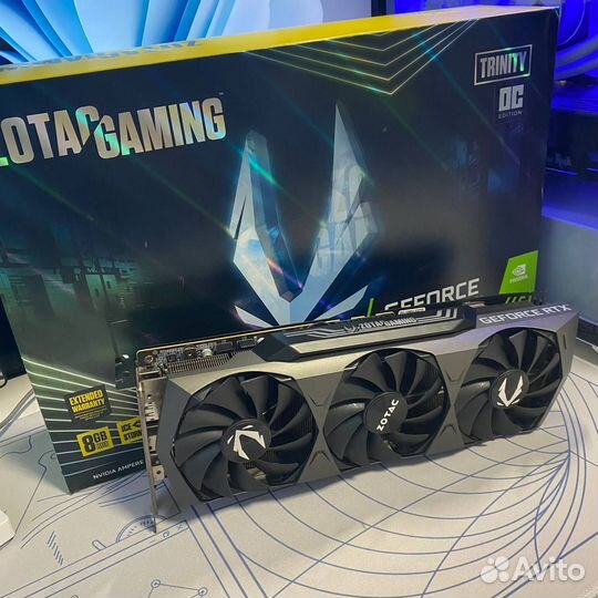 Красотка zotac RTX 3070 TI trinity OC