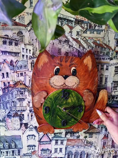 Часы настенные ручной работы из дерева