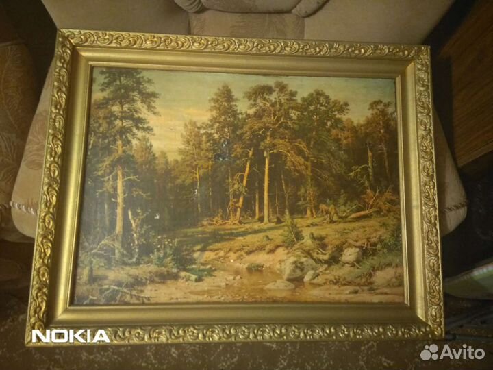 Картина на холсте старинная