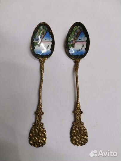 Чайные ложки сувенирные Хабаровск Эмаль 2 шт (Ч)