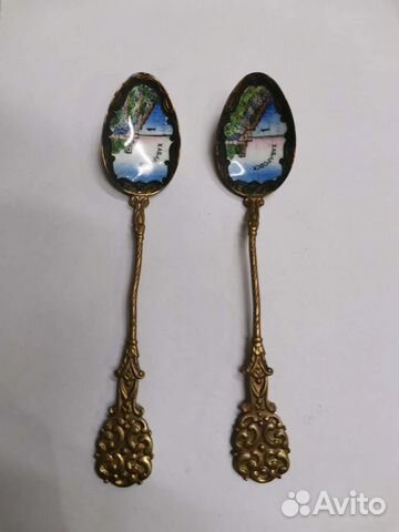 Чайные ложки сувенирные Хабаровск Эмаль 2 шт (Ч)