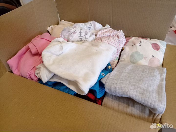 Коробка вещей для девочки от 50 размера до 74