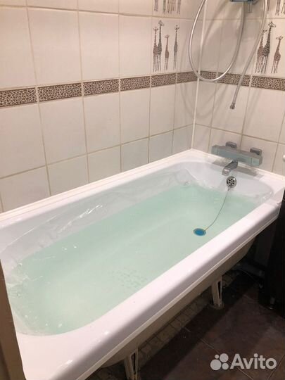 Установка вкладышей в ванну,заливка жидким акрилом