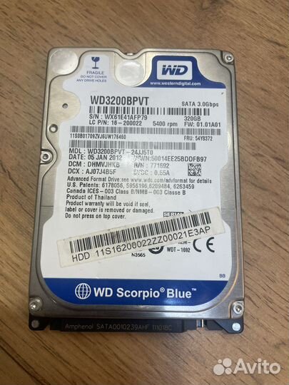 Жесткий диск для ноутбука 320gb