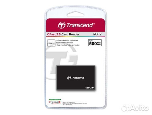 Карт-ридер Transcend RDF2 USB3.0, для CFast 2.0