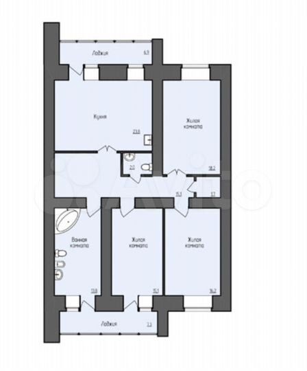 3-к. квартира, 112,9 м², 11/14 эт.