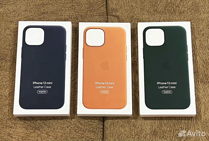 Чехол Apple Leather Case MagSafe 13mini/12 Ориг