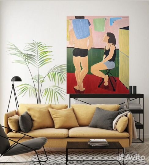 Картина холст акрил масло интерьер декор