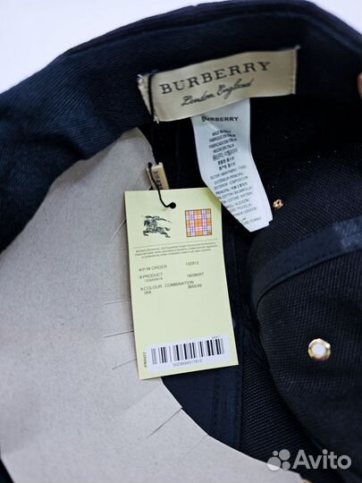 Бейсболка burberry плотная с принтом