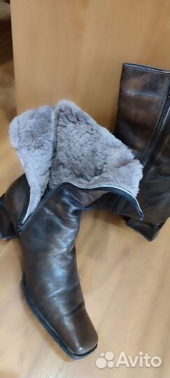 Сапоги женские натуральная кожа на цигейке