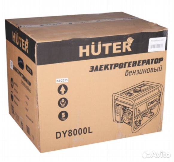 Портативный бензогенератор huter DY8000L