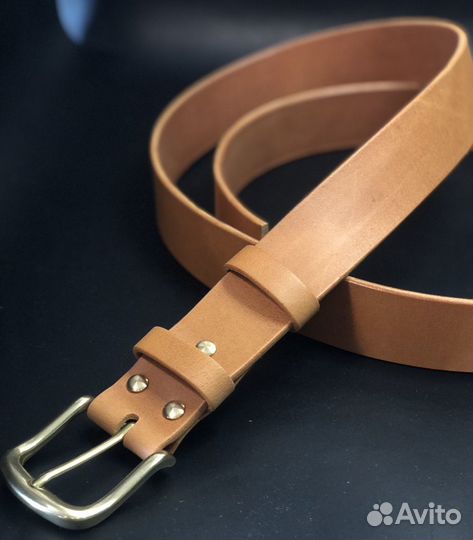 Мужской кожаный ремень. Ручная работа