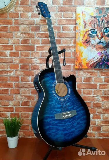 Электроакустическая гитара Тюнер/ Эквалайзером