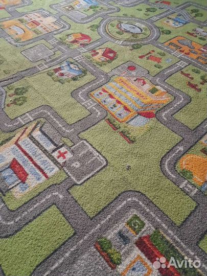 Ковер детский 150х200 см с дорожками для машинок