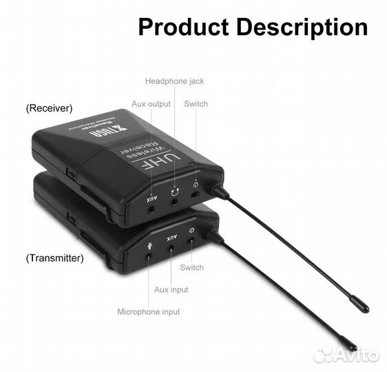 Беспроводной петличный микрофон радиосистема