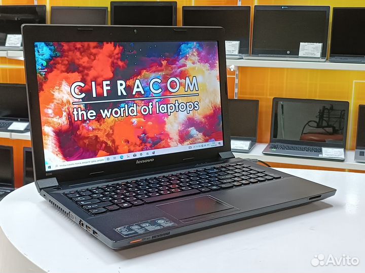 Офисный Ноутбук Lenovo 15.6'' intel 6Gb SSD+HDD