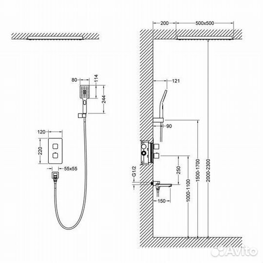 Душевая систем с термост Timo Petruma SX-5029/03SM