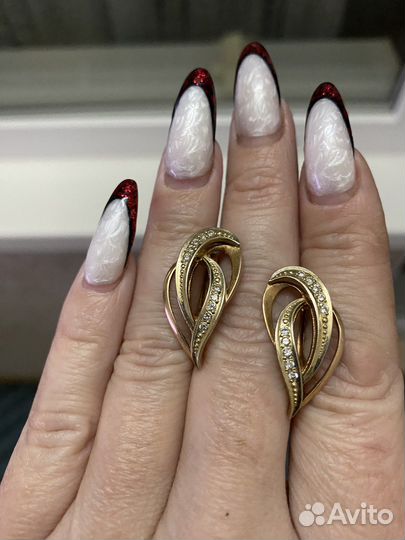 Серьги 585 проба с бриллиантами