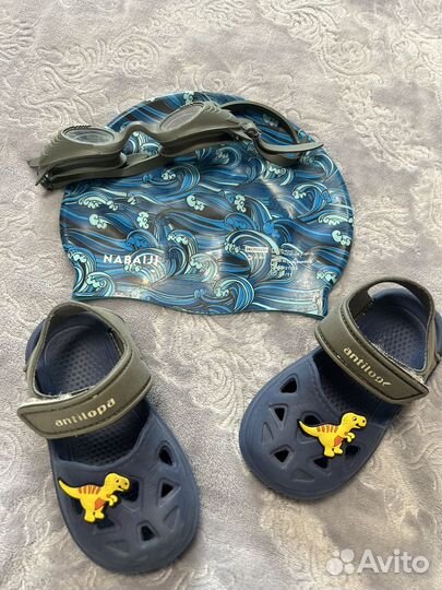 Набор для бассейна (шапочка, очки и штепки)