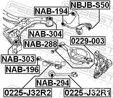 Сайлентблок задней балки nissan murano Z51 07-14