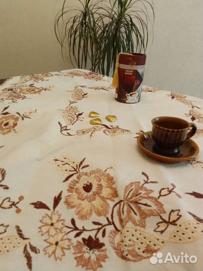 Скатерть чайная, ручная работа, винтаж, Германия