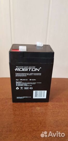 Аккумулятор 6V 4.5Ah robiton свинцово-кислотный