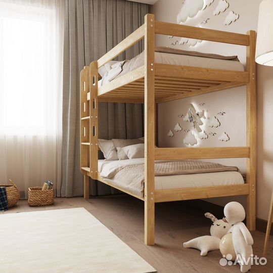 Двухъярусная кровать из сосны