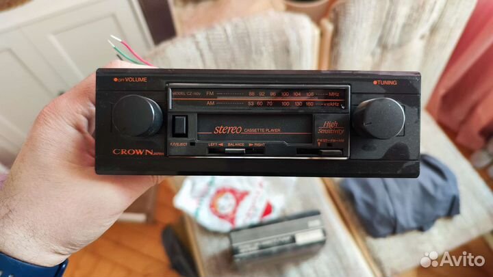 Автомагнитола crown cz-110v кассетная новая