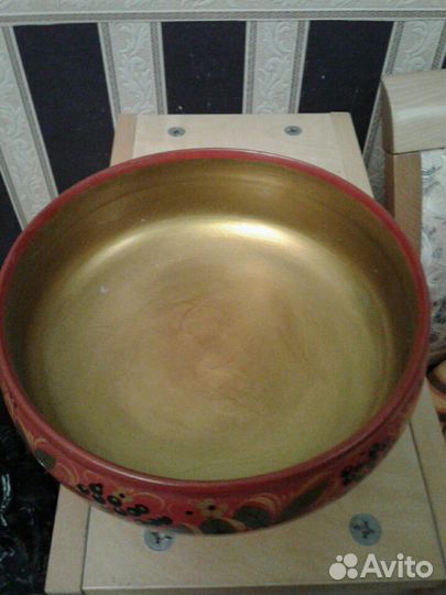 Салатник Золотая Хохлома СССР