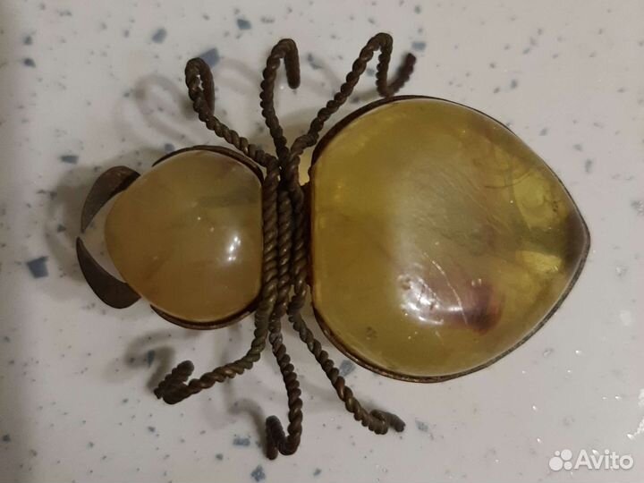 Винтажная брошь Жук СССР