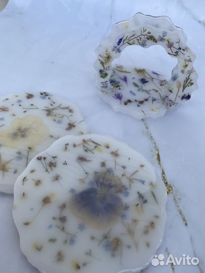 Салфетница и подстаканники Подарочный набор