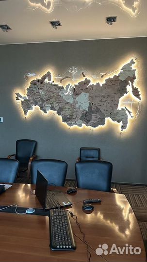 Карта России на стену