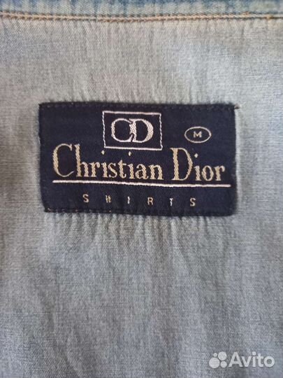 Джинсовая рубашка christian dior