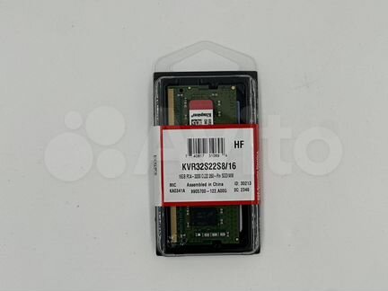 Оперативная память Kingston KVR32S22S8/16 16 гб